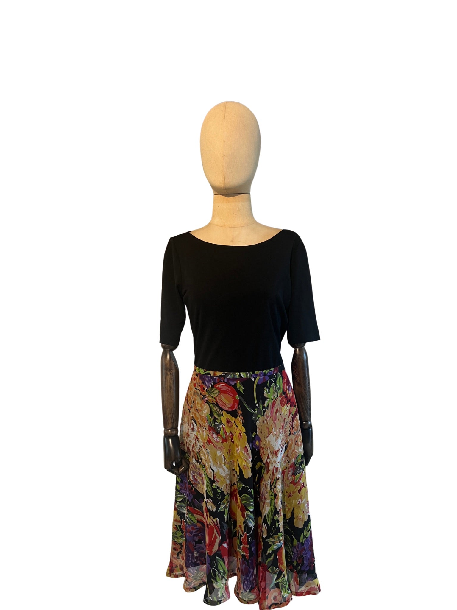 Vintage zijden bloemen rok - Bitter and Better