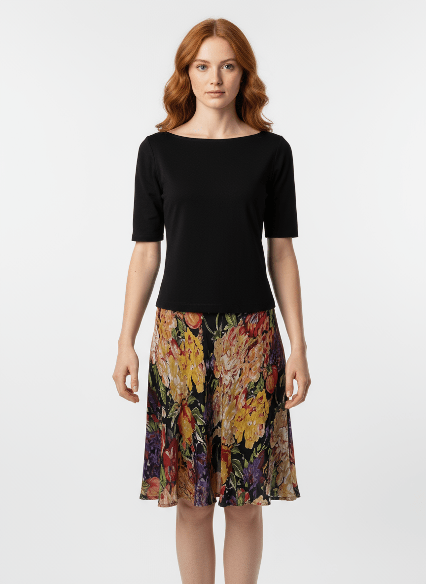 Vintage zijden bloemen rok - Bitter and Better