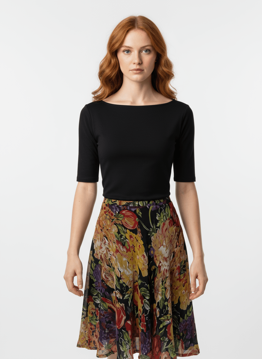 Vintage zijden bloemen rok - Bitter and Better