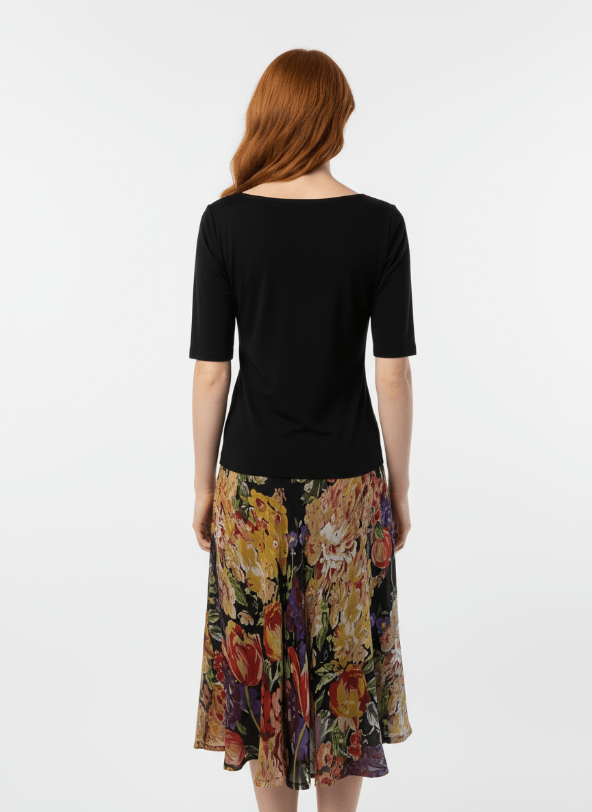 Vintage zijden bloemen rok - Bitter and Better