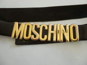 MOSCHINO BELT-Bitter and Better-90s,accessories,belt,black,designer belt,fashion,leather,leer,vintage
