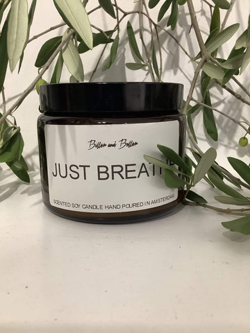 JUST BREATHE XL-Bitter and Better-all natural candles,candle,highly scented candle,homefragrance,lifestyle,soja wax,soja wax kaars,soy candle,soy wax candle,sustainable