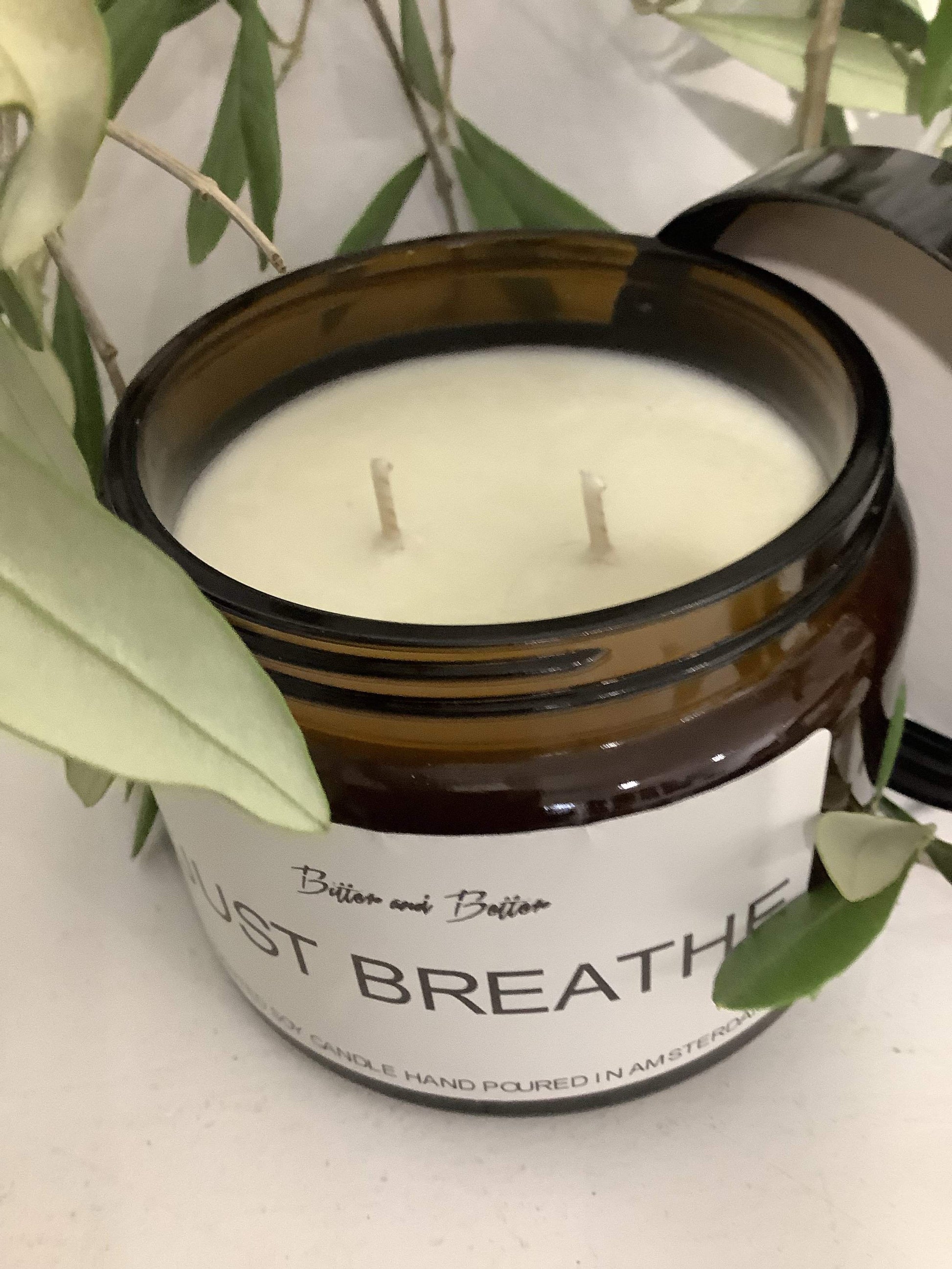 JUST BREATHE XL-Bitter and Better-all natural candles,candle,highly scented candle,homefragrance,lifestyle,soja wax,soja wax kaars,soy candle,soy wax candle,sustainable
