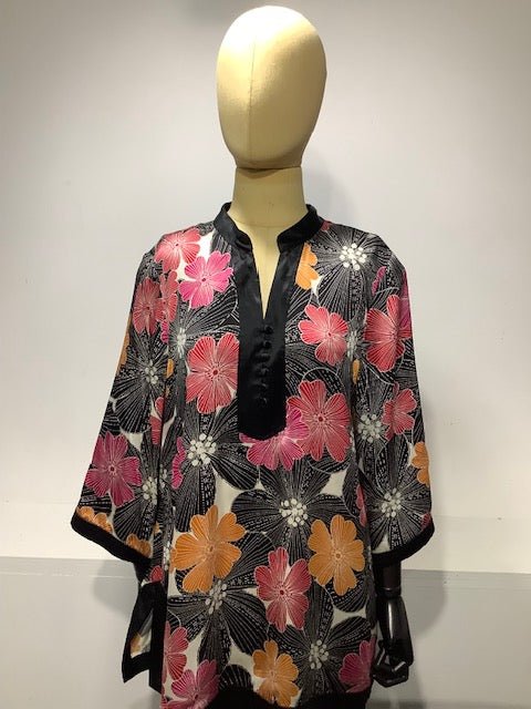 Vintage zijden Floral Kimono blouse - Bitter and Better